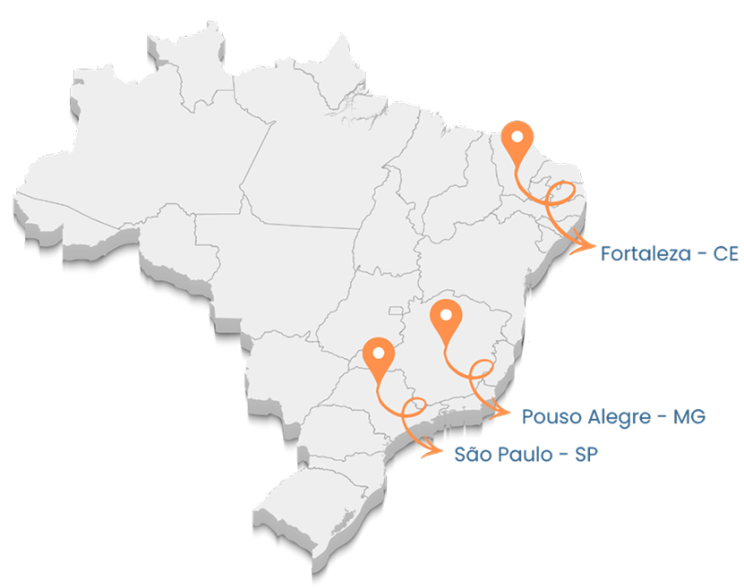 Mapa de Regiões Atendidas